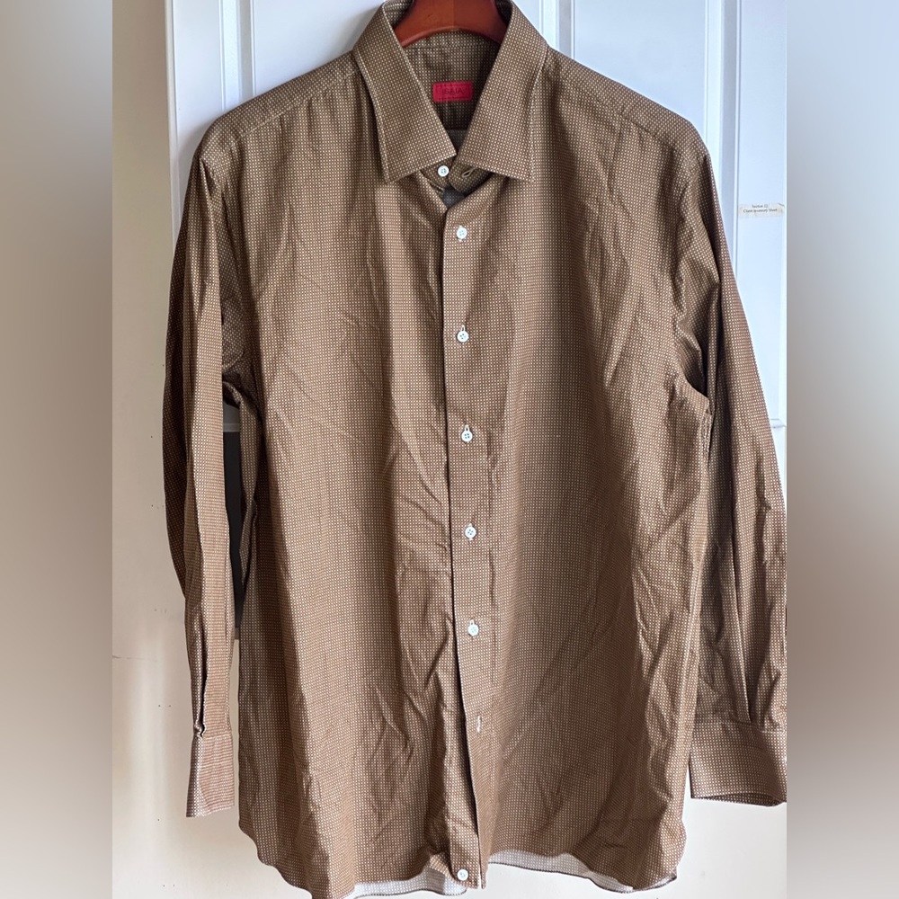 Isaia Long Sleeve Men’s Dress Shirt Size XXL